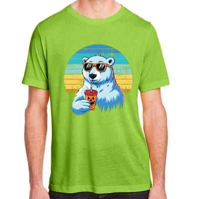 Retro Polar Bear In Sunglasses Halloween Funny Polar Bear Adult ChromaSoft Performance T-Shirt