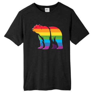 Retro Polar Bear Rainbow Lgbt Pride Lesbian Lgbt Funny Gift Tall Fusion ChromaSoft Performance T-Shirt