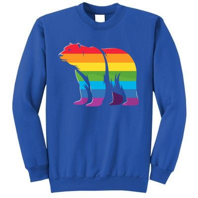 Retro Polar Bear Rainbow Lgbt Pride Lesbian Lgbt Funny Gift Sweatshirt