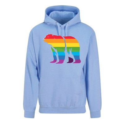 Retro Polar Bear Rainbow Lgbt Pride Lesbian Lgbt Funny Gift Unisex Surf Hoodie