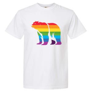 Retro Polar Bear Rainbow Lgbt Pride Lesbian Lgbt Funny Gift Garment-Dyed Heavyweight T-Shirt