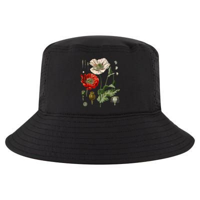 Red Poppy Botanical Poppies Red Poppy Cool Comfort Performance Bucket Hat