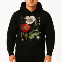 Red Poppy Botanical Poppies Red Poppy Hoodie