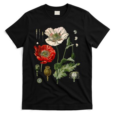 Red Poppy Botanical Poppies Red Poppy T-Shirt