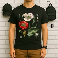 Red Poppy Botanical Poppies Red Poppy T-Shirt