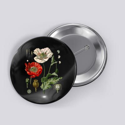 Red Poppy Botanical Poppies Red Poppy Button