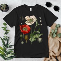 Red Poppy Botanical Poppies Red Poppy Premium T-Shirt