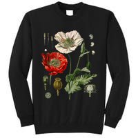 Red Poppy Botanical Poppies Red Poppy Tall Sweatshirt