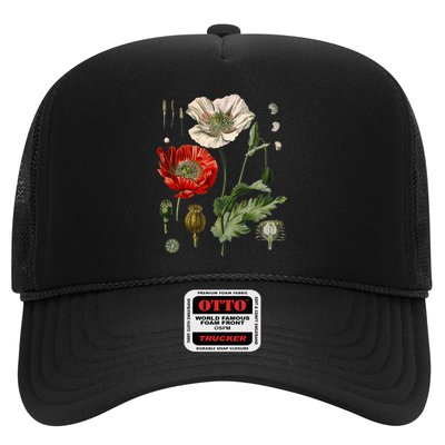 Red Poppy Botanical Poppies Red Poppy Trucker Hat