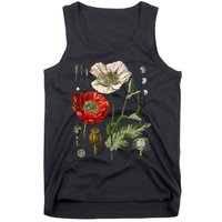 Red Poppy Botanical Poppies Red Poppy Tank Top