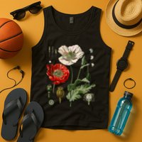 Red Poppy Botanical Poppies Red Poppy Tank Top