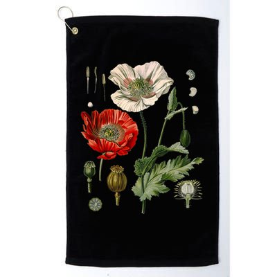 Red Poppy Botanical Poppies Red Poppy Golf Towel