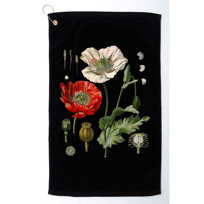 Red Poppy Botanical Poppies Red Poppy Golf Towel