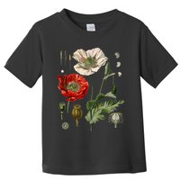 Red Poppy Botanical Poppies Red Poppy Toddler T-Shirt