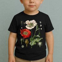 Red Poppy Botanical Poppies Red Poppy Toddler T-Shirt
