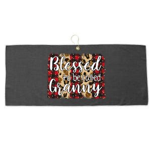 Red Plaid Blessed To Be Called Granny Mothers Day Christmas Cool Gift Large Microfiber Waffle Golf Towel