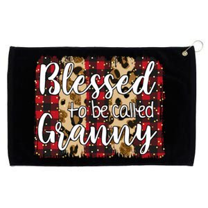 Red Plaid Blessed To Be Called Granny Mothers Day Christmas Cool Gift Grommeted Golf Towel