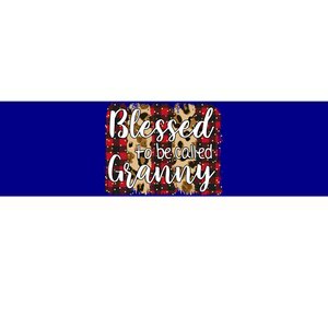 Red Plaid Blessed To Be Called Granny Mothers Day Christmas Cool Gift Bumper Sticker