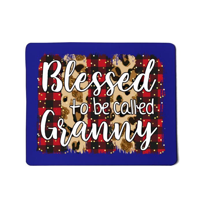 Red Plaid Blessed To Be Called Granny Mothers Day Christmas Cool Gift Mousepad