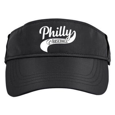 Retro Philadelphia Baseball Vintage Philly Swoosh Adult Drive Performance Visor