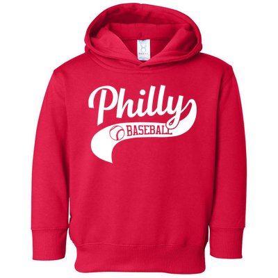 Retro Philadelphia Baseball Vintage Philly Swoosh Toddler Hoodie