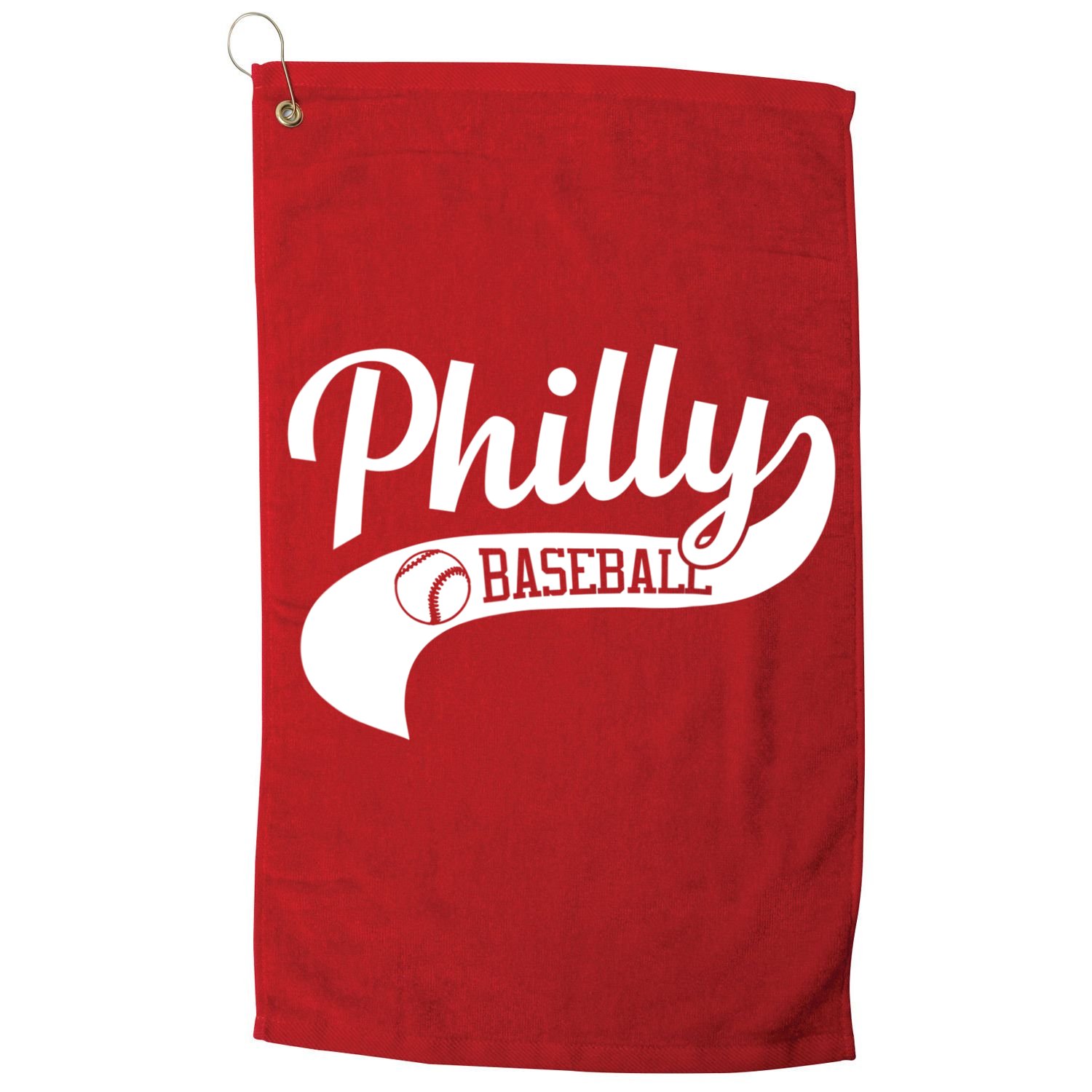 Retro Philadelphia Baseball Vintage Philly Swoosh Golf Towel