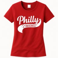 Retro Philadelphia Baseball Vintage Philly Swoosh Womens T-Shirt