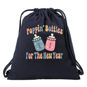 Retro Poppin' Bottles For The New Year Neonatal ICU Nurse Drawstring Bag