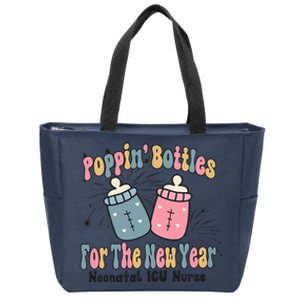 Retro Poppin' Bottles For The New Year Neonatal ICU Nurse Zip Tote Bag