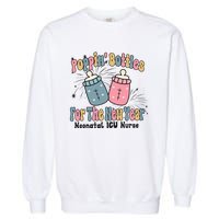 Retro Poppin' Bottles For The New Year Neonatal ICU Nurse Garment-Dyed Sweatshirt