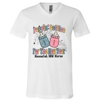 Retro Poppin' Bottles For The New Year Neonatal ICU Nurse V-Neck T-Shirt