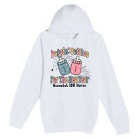 Retro Poppin' Bottles For The New Year Neonatal ICU Nurse Premium Pullover Hoodie