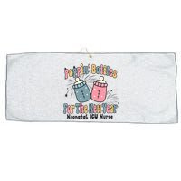 Retro Poppin' Bottles For The New Year Neonatal ICU Nurse Large Microfiber Waffle Golf Towel