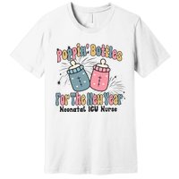 Retro Poppin' Bottles For The New Year Neonatal ICU Nurse Premium T-Shirt