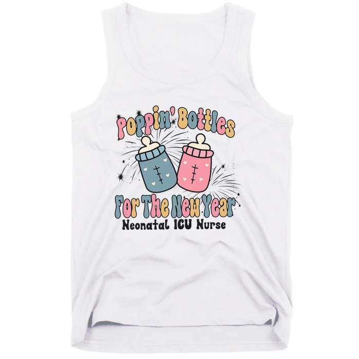 Retro Poppin' Bottles For The New Year Neonatal ICU Nurse Tank Top