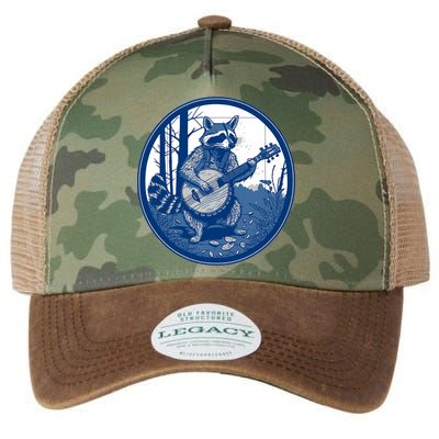 Raccoon Playing Banjo Vintage Cottagecore Funny Bluegrass Legacy Tie Dye Trucker Hat