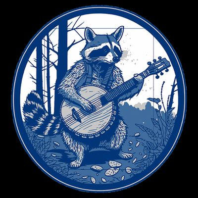 Raccoon Playing Banjo Vintage Cottagecore Funny Bluegrass T-Shirt