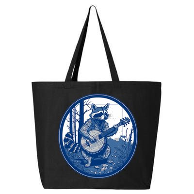 Raccoon Playing Banjo Vintage Cottagecore Funny Bluegrass 25L Jumbo Tote