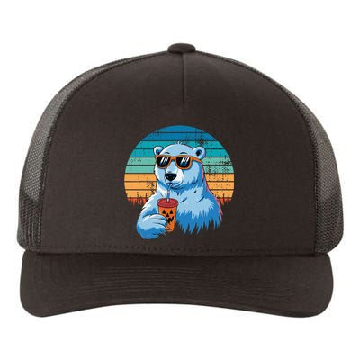 Retro Polar Bear In Sunglasses Halloween Funny Polar Bear Gift Yupoong Adult 5-Panel Trucker Hat