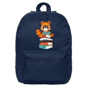 Red Pandas Book Lover Bookworm Cute Red Panda Reader 16 in Basic Backpack