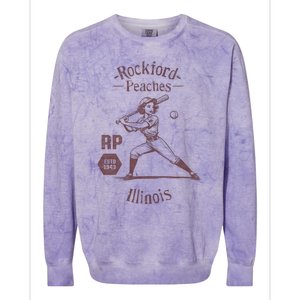 Rockford Peaches Baseball Team Colorblast Crewneck Sweatshirt