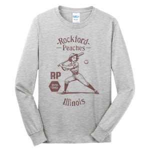 Rockford Peaches Baseball Team Tall Long Sleeve T-Shirt