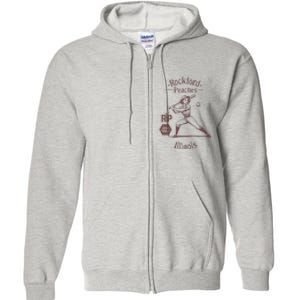 Rockford Peaches Baseball Team Full Zip Hoodie