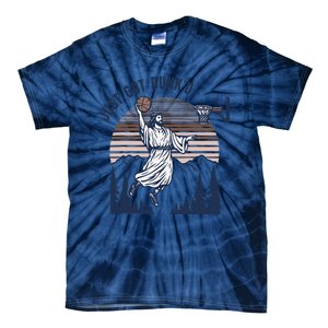 Retro Playing Basketball Funny Christians Tie-Dye T-Shirt