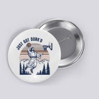 Retro Playing Basketball Funny Christians Button