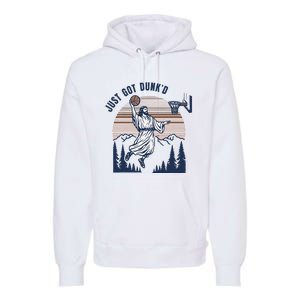 Retro Playing Basketball Funny Christians Premium Hoodie