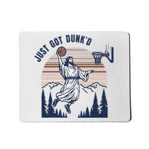 Retro Playing Basketball Funny Christians Mousepad