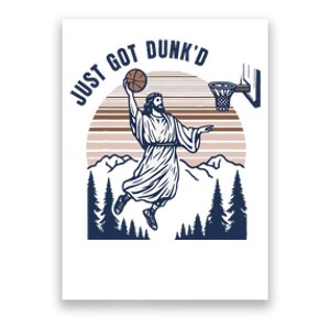 Retro Playing Basketball Funny Christians Poster