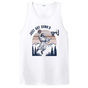 Retro Playing Basketball Funny Christians PosiCharge Competitor Tank