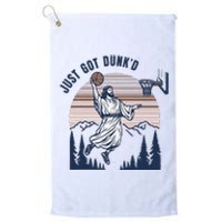 Retro Playing Basketball Funny Christians Platinum Collection Golf Towel